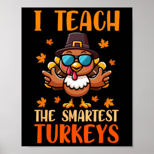 Poster J'Enseigne Les Turcs Les Plus Intelligents Thanksg