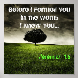 Poster JEREMIAH 1:5 (arbre)