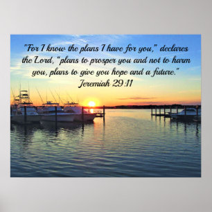 POSTER JEREMIAH 29:11 PRÉVOIT UNE SCRIPTURE FUTURE