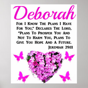 POSTER JEREMIAH FLORAL ROSE BÉNÉFICIÉ 29:11 PERSONNALISÉ