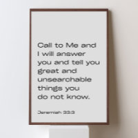 Jérémie 33:3 – Appelez-Moi et Je Vous Répondrai –