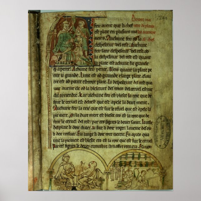 Poster Jérôme : Un médecin visite un patient (Devant)