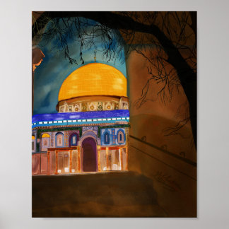 Poster Jérusalem Al-Aqsa mosquée Art Board Imprimer