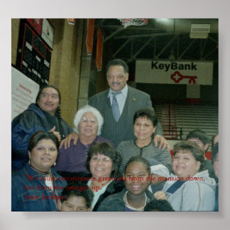 Poster Jesse Jackson Avec Les Amérindiens