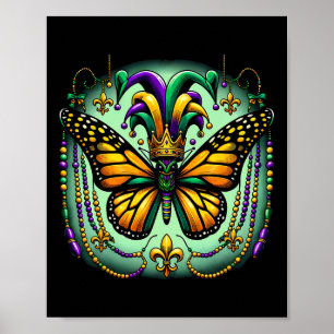 Poster Jester Papillon Monarque Mardi Gras 