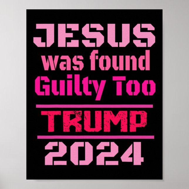 Poster Jésus A Été Trouvé Coupable De Reprendre L'Amériqu (Devant)
