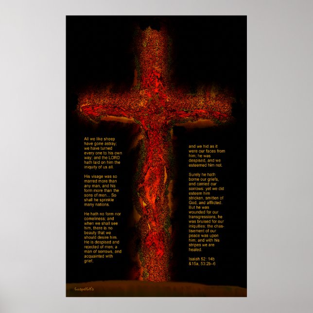 Poster Jésus à Isaïe 53 (Devant)