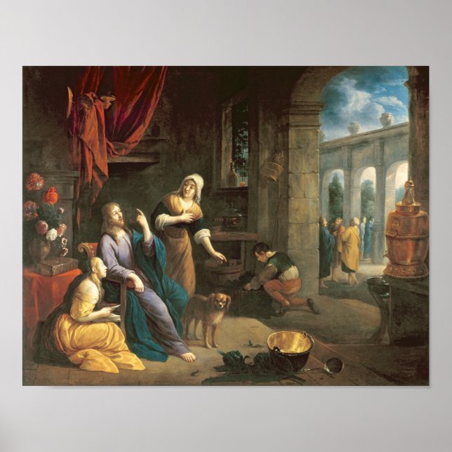 Poster Jésus à la Maison de Martha et Marie (Devant)