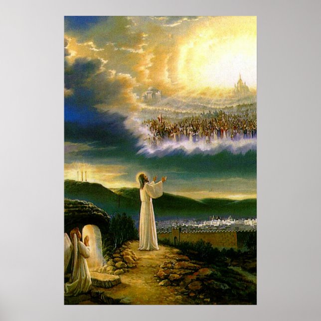 Poster Jésus à la porte du ciel (Devant)