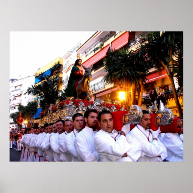 Poster Jésus à l'âne, dimanche des Palmiers (Devant)