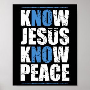 Poster Jésus Aime La Bible Connaît Jésus Connaît La Paix 