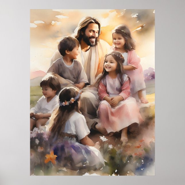 Poster Jésus aime les enfants (Devant)