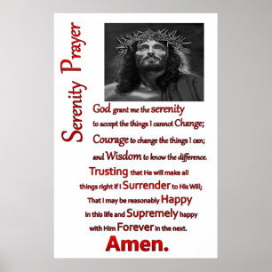 Poster Jésus avec des épines sur sa tête La Prière de Sér
