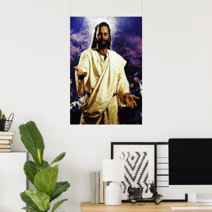 Poster Jésus avec ses bras ouverts