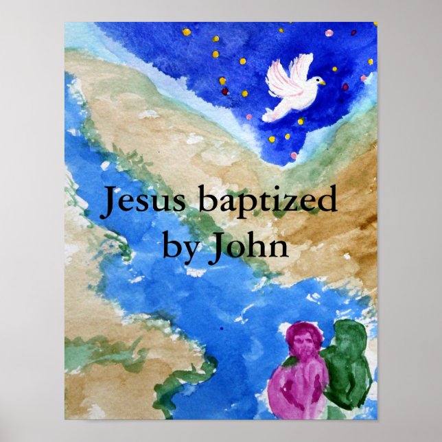 Poster Jésus baptême (Devant)