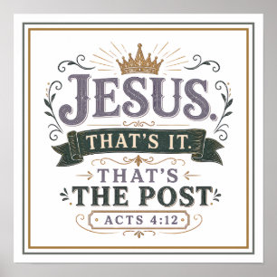 Poster Jésus C'est Tout C'est Le Message Citation Chrétie