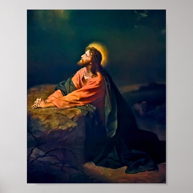 Poster Jésus Christ à Gethsémani (Devant)