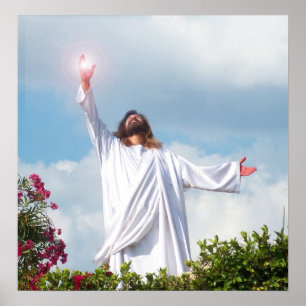 Poster Jésus Christ Ascension au ciel Art chrétien Dieu