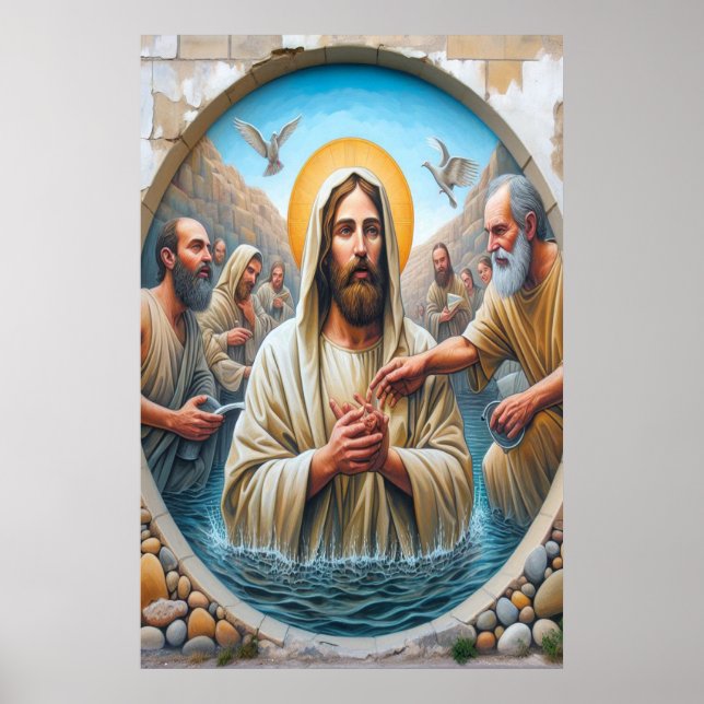 Poster Jésus Christ Baptême (Devant)