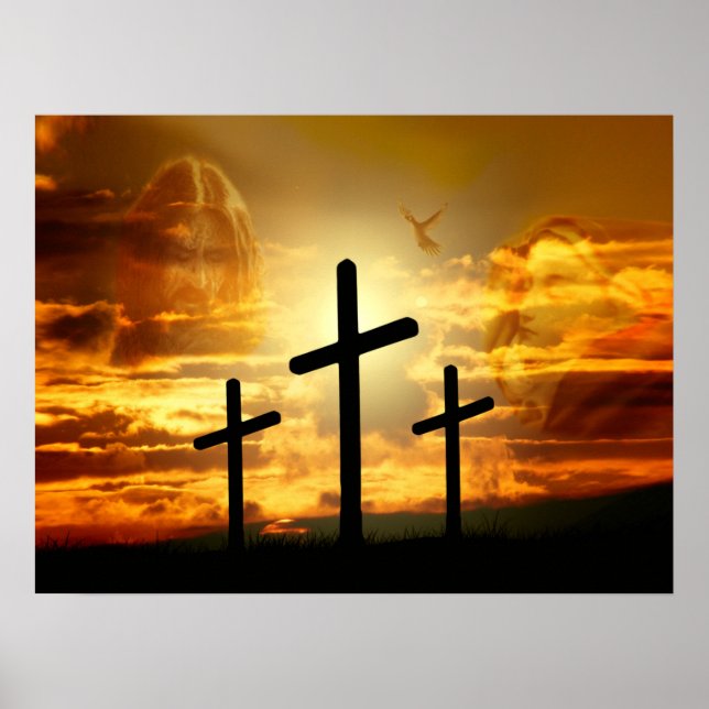 Poster Jésus Christ Bienheureuse Vierge Marie Dove Calver (Devant)