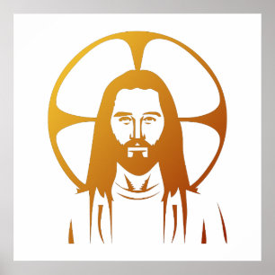 Poster Jésus Christ : Dieu vous bénisse