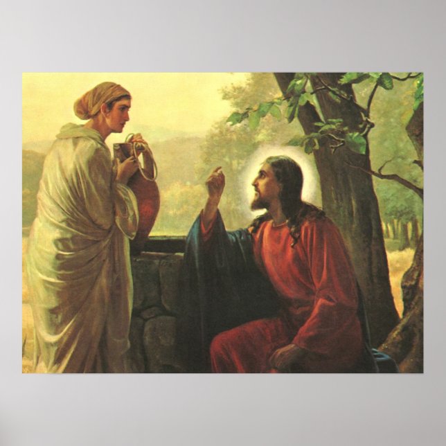 Poster Jésus Christ et le Bon Samaritain dans le Puits (Devant)