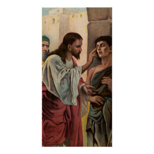 Poster Jésus-Christ guérissant l'aveugle