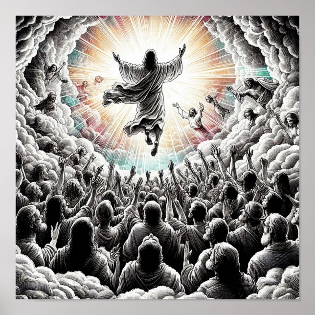 Poster Jésus Christ Le Rapace Art Religieux Chrétien (Devant)