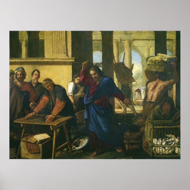 Poster Jésus Christ Nettoyage du Temple (Devant)