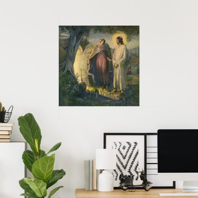 Poster Jésus Christ ressuscité par la tombe par ML Greer (Bureau à domicile)