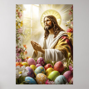 Poster Jésus Christ Sainte Résurrection Pâques