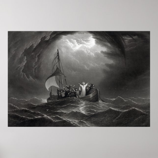 Poster Jésus-Christ stille la tempête (Devant)