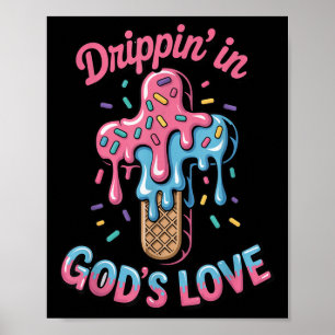 Poster Jésus Cross Dieux Aimer Enfants Christian Ice Crea