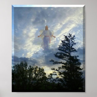 Poster Jésus dans les nuages