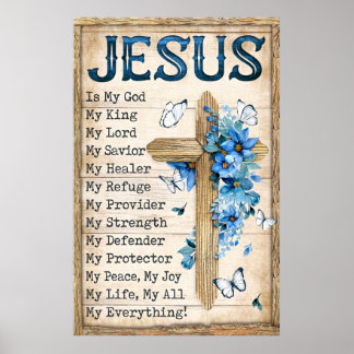 Poster Jésus Dans Mon Dieu Mon Roi Mon Seigneur Guérisseu