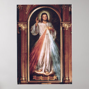 Poster Jésus Divine Miscy Jezu ufam Tobie Barmherzigkeit