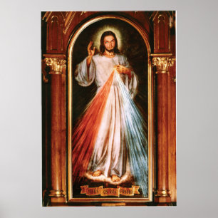 Poster Jésus Divine Miscy Jezu ufam Tobie Barmherzigkeit