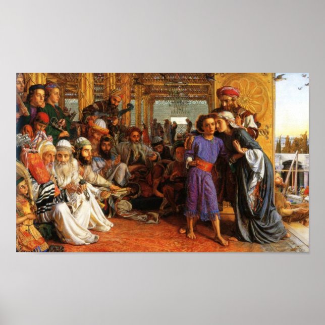 Poster Jésus enfant trouvé dans le temple (Luc 2:39-52 (Devant)