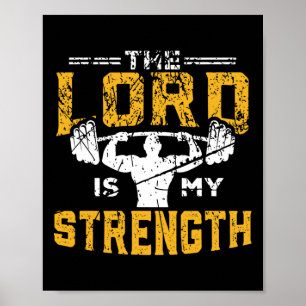Poster Jésus Entraînement Le Seigneur Est Ma Force Christ