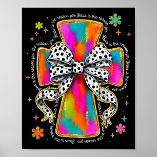 Poster Jésus Est La Raison Croix Chrétienne Coquette Arc