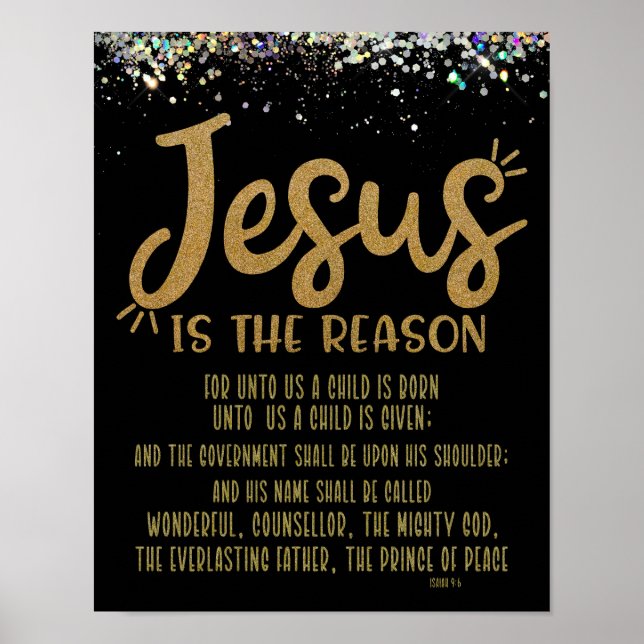 Poster Jésus est la raison de la Bible Verse de KJV (Devant)