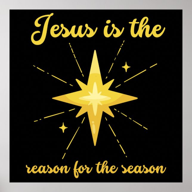 Poster Jésus est la raison de la croix de Noël de saison (Devant)