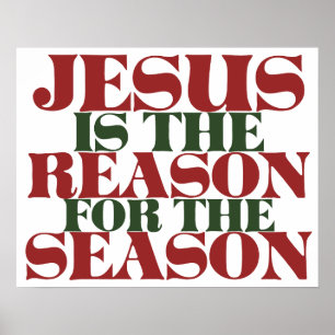 Poster Jésus est la raison de la saison