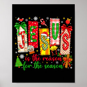 Poster Jésus Est La Raison De La Saison Chrétien Noël