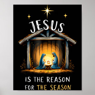Poster Jésus est la raison de la saison de la foi chrétie