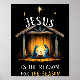 Poster Jésus est la raison de la saison de la foi chrétie