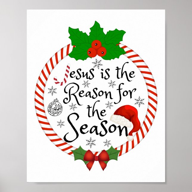 Poster Jésus est la raison de la saison T-shirt (Devant)