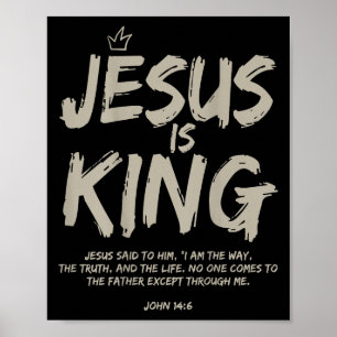 Poster Jésus est le roi Jean 14_6 Costume Jésus chrétien