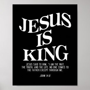 Poster Jésus Est Le Roi Jean Bible Verse Chrétien Religie