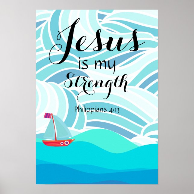 Poster Jésus est ma force (Devant)